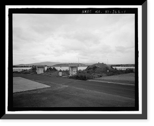 Historic Framed Print, U.S. Naval Base, Pearl Harbor, Battery Boyd, Between San Jacinto Street & Ranger Loop, Pearl City, Honolulu County, HI,  17-7/8" x 21-7/8"