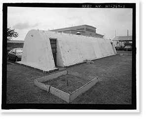Historic Framed Print, U.S. Naval Base, Pearl Harbor, Dispensary & Casualty Station, Bishop Point, northwest of intersection of Vickers Avenue & Fort Kamehameha Road, Pearl City, Honolulu County, HI - 2,  17-7/8" x 21-7/8"