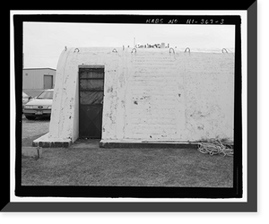 Historic Framed Print, U.S. Naval Base, Pearl Harbor, Dispensary & Casualty Station, Bishop Point, northwest of intersection of Vickers Avenue & Fort Kamehameha Road, Pearl City, Honolulu County, HI - 3,  17-7/8" x 21-7/8"