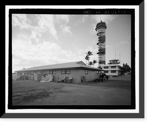 Historic Framed Print, U.S. Naval Base, Pearl Harbor, Link Trainer Building, Near intersection of Enterprise Street & Intrepid Boulevard, Pearl City, Honolulu County, HI - 2,  17-7/8" x 21-7/8"