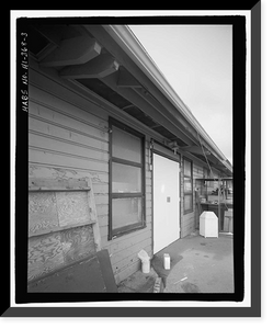 Historic Framed Print, U.S. Naval Base, Pearl Harbor, Link Trainer Building, Near intersection of Enterprise Street & Intrepid Boulevard, Pearl City, Honolulu County, HI - 3,  17-7/8" x 21-7/8"
