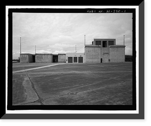 Historic Framed Print, U.S. Naval Base, Pearl Harbor, Engine Test Building, Southeast of Wasp Boulevard, Pearl City, Honolulu County, HI,  17-7/8" x 21-7/8"