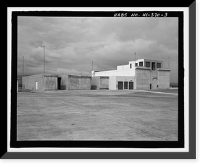 Historic Framed Print, U.S. Naval Base, Pearl Harbor, Engine Test Building, Southeast of Wasp Boulevard, Pearl City, Honolulu County, HI - 3,  17-7/8" x 21-7/8"