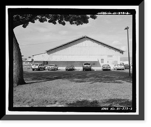 Historic Framed Print, U.S. Naval Base, Pearl Harbor, Storehouse, Hornet Avenue between Hammonds Port & Independence Streets, Pearl City, Honolulu County, HI - 2,  17-7/8" x 21-7/8"