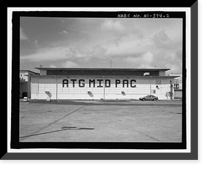 Historic Framed Print, U.S. Naval Base, Pearl Harbor, Bombsight & Torpedo Storehouse & Workshop, Southwest of Gannet Street, Pearl City, Honolulu County, HI - 2,  17-7/8" x 21-7/8"