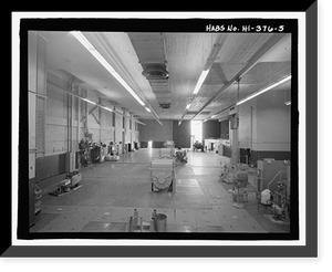 Historic Framed Print, U.S. Naval Base, Pearl Harbor, Storehouse Extension, Gannet Street between Lexington Boulevard & parking lot, Pearl City, Honolulu County, HI - 5,  17-7/8" x 21-7/8"