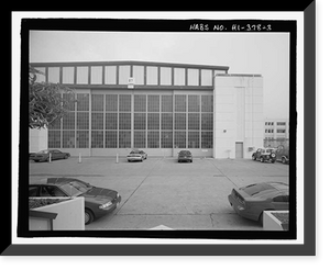 Historic Framed Print, U.S. Naval Base, Pearl Harbor, Aircraft Storehouse, Lexington Boulevard, Liscombe Bay Street & St. Lo Avenue, Pearl City, Honolulu County, HI - 3,  17-7/8" x 21-7/8"