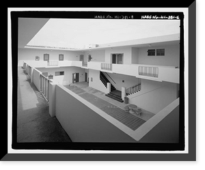 Historic Framed Print, U.S. Naval Base, Pearl Harbor, Fleet Air Base Dispensary, Hornet Avenue between Essex & Enterprise Streets, Pearl City, Honolulu County, HI - 8,  17-7/8" x 21-7/8"