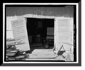 Historic Framed Print, Ewa Plantation Company Industrial Center, Lumber Shed, Honouliuli Plain, near intersection of Renton Road & Park Row, Ewa, Honolulu County, HI - 2,  17-7/8" x 21-7/8"