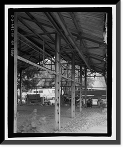 Historic Framed Print, Ewa Plantation Company Industrial Center, Iron & Steel Supply Shed, Honouliuli Plain, near intersection of Renton Road & Park Row, Ewa, Honolulu County, HI - 3,  17-7/8" x 21-7/8"
