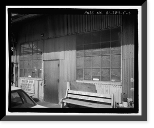 Historic Framed Print, Ewa Plantation Company Industrial Center, Garage & Service Station, Honouliuli Plain, near intersection of Renton Road & Park Row, Ewa, Honolulu County, HI - 3,  17-7/8" x 21-7/8"