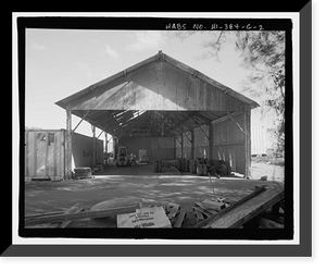 Historic Framed Print, Ewa Plantation Company Industrial Center, Storehouse, Honouliuli Plain, near intersection of Renton Road & Park Row, Ewa, Honolulu County, HI - 2,  17-7/8" x 21-7/8"