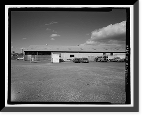 Historic Framed Print, Ewa Plantation Company Industrial Center, Bagasse Storage Warehouse, Honouliuli Plain, near intersection of Renton Road & Park Row, Ewa, Honolulu County, HI - 3,  17-7/8" x 21-7/8"
