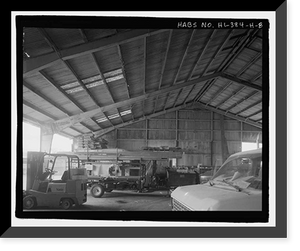 Historic Framed Print, Ewa Plantation Company Industrial Center, Bagasse Storage Warehouse, Honouliuli Plain, near intersection of Renton Road & Park Row, Ewa, Honolulu County, HI - 8,  17-7/8" x 21-7/8"
