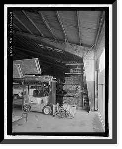 Historic Framed Print, Ewa Plantation Company Industrial Center, Bagasse Storage Warehouse, Honouliuli Plain, near intersection of Renton Road & Park Row, Ewa, Honolulu County, HI - 9,  17-7/8" x 21-7/8"