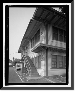 Historic Framed Print, U.S. Naval Base, Pearl Harbor, Post Office, Pearl Harbor Boulevard near Willamette Street, Pearl City, Honolulu County, HI - 3,  17-7/8" x 21-7/8"