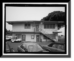 Historic Framed Print, U.S. Naval Base, Pearl Harbor, Post Office, Pearl Harbor Boulevard near Willamette Street, Pearl City, Honolulu County, HI - 4,  17-7/8" x 21-7/8"