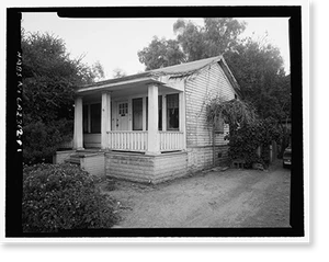 Historic Framed Print, Robert Loader House, 39 North River Street, San Jose, Santa Clara County, CA,  17-7/8" x 21-7/8"