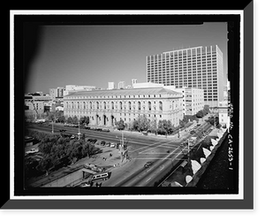 Historic Framed Print, California State Building, 350 McAllister Street, San Francisco, San Francisco County, CA,  17-7/8" x 21-7/8"