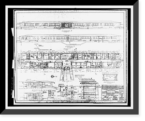 Historic Framed Print, Naval Ordnance Test Station Inyokern, Dispensary, Main Site, Lauritsen Road at McIntyre Street, Ridgecrest vicinity, Kern County, CA,  17-7/8" x 21-7/8"