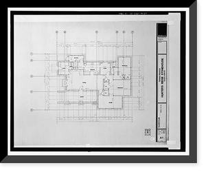 Historic Framed Print, Sainsevain Property, Bullock House, 14804 Summit Avenue, Fontana, San Bernardino County, CA - 2,  17-7/8" x 21-7/8"