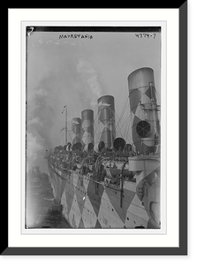 Historic Photo Print - On Mauretania - Vintage Wall Art Gift