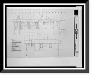 Historic Framed Print, Sainsevain Property, Bullock House, 14804 Summit Avenue, Fontana, San Bernardino County, CA - 5,  17-7/8" x 21-7/8"