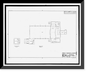 Historic Framed Print, Mare Island Naval Shipyard, St. Peter's Chapel, Walnut Street & Cedar Parkway, Vallejo, Solano County, CA - 11,  17-7/8" x 21-7/8"