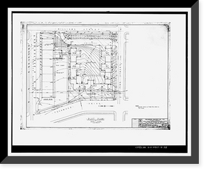 Historic Framed Print, Techwood Homes, Building No. 4, 489-499 Techwood Drive & 115-119 Pine Street, Atlanta, Fulton County, GA,  17-7/8" x 21-7/8"