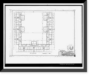 Historic Framed Print, Techwood Homes, Building No. 4, 489-499 Techwood Drive & 115-119 Pine Street, Atlanta, Fulton County, GA - 3,  17-7/8" x 21-7/8"