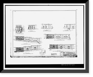 Historic Framed Print, Techwood Homes, Building No. 17, 516-526 Techwood Drive, Atlanta, Fulton County, GA,  17-7/8" x 21-7/8"