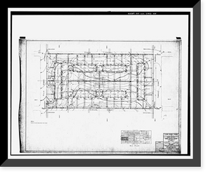 Historic Framed Print, Clark Howell Homes (Public Housing), Bounded by North Avenue, Lovejoy Street, Mills Street & Luckie Street, Atlanta, Fulton County, GA - 3,  17-7/8" x 21-7/8"