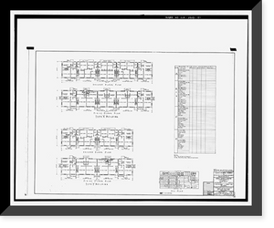 Historic Framed Print, Clark Howell Homes (Public Housing), Bounded by North Avenue, Lovejoy Street, Mills Street & Luckie Street, Atlanta, Fulton County, GA - 8,  17-7/8" x 21-7/8"