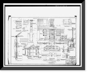 Historic Framed Print, Clark Howell Homes (Public Housing), Bounded by North Avenue, Lovejoy Street, Mills Street & Luckie Street, Atlanta, Fulton County, GA - 11,  17-7/8" x 21-7/8"