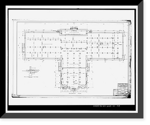 Historic Framed Print, Clark Howell Homes, Community Center, 528 Lovejoy Street, Atlanta, Fulton County, GA - 3,  17-7/8" x 21-7/8"