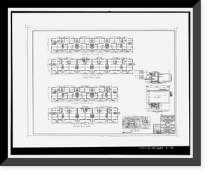 Historic Framed Print, Clark Howell Homes, Building 12-A, 500 Lovejoy Street, Atlanta, Fulton County, GA - 2,  17-7/8" x 21-7/8"