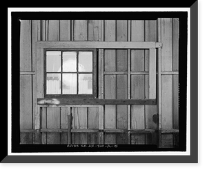 Historic Framed Print, Fort Huachuca, Cavalry Stable, Clarkson Road, Sierra Vista vicinity, Cochise County, AZ - 15,  17-7/8" x 21-7/8"