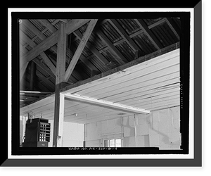 Historic Framed Print, Fort Huachuca, Cavalry Stable, Clarkson Road, Sierra Vista vicinity, Cochise County, AZ - 21,  17-7/8" x 21-7/8"