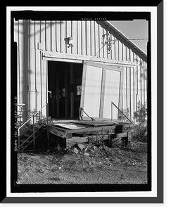 Historic Framed Print, Fort Huachuca, Cavalry Stable, Clarkson Road, Sierra Vista vicinity, Cochise County, AZ - 24,  17-7/8" x 21-7/8"