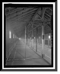 Historic Framed Print, Fort Huachuca, Cavalry Stable, Clarkson Road, Sierra Vista vicinity, Cochise County, AZ - 26,  17-7/8" x 21-7/8"