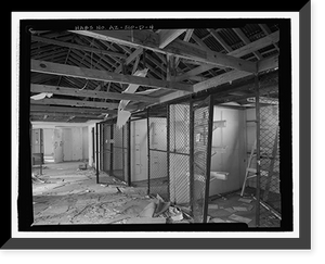 Historic Framed Print, Fort Huachuca, Cavalry Stable, Clarkson Road, Sierra Vista vicinity, Cochise County, AZ - 31,  17-7/8" x 21-7/8"