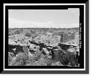 Historic Framed Print, Cannonball Pueblo, Cortez vicinity, Montezuma County, CO - 12,  17-7/8" x 21-7/8"