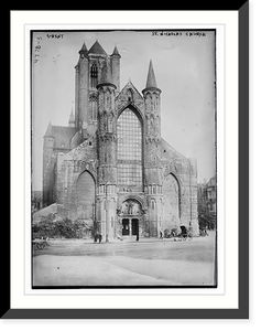 Historic Framed Print, Ghent, St. Nicholas Church,  17-7/8" x 21-7/8"