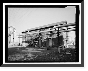 Historic Framed Print, New Haven Rail Yard, Oil Storage Building, Vicinity of Union Avenue, New Haven, New Haven County, CT - 2,  17-7/8" x 21-7/8"