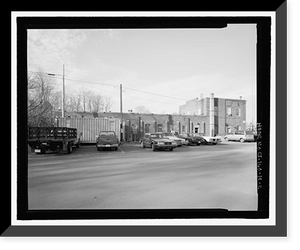 Historic Framed Print, New Haven Rail Yard, Locker Building, Vicinity of Cedar Street, New Haven, New Haven County, CT - 2,  17-7/8" x 21-7/8"