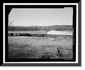 Historic Framed Print, Upper White River Lock & Dam Nos. 1, 2, & 3, Spanning White River, Batesville, Independence County, AR - 8,  17-7/8" x 21-7/8"