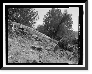 Historic Framed Print, Childs-Irving Hydroelectric Project, Childs System, Penstock Pipe, Forest Service Road 708/502, Camp Verde vicinity, Yavapai County, AZ,  17-7/8" x 21-7/8"
