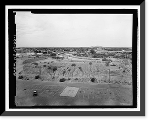Historic Framed Print, Southern Pacific Railroad Water Settling Reservoir, Yuma Crossing, south bank of Colorado River at foo, Yuma, Yuma County, AZ,  17-7/8" x 21-7/8"