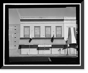 Historic Framed Print, Hart & Thrift Building, 401-407 East Weber Avenue, Stockton, San Joaquin County, CA - 7,  17-7/8" x 21-7/8"