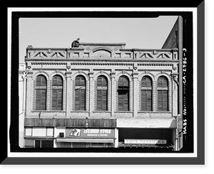 Historic Framed Print, Bower Building, 409-413 East Weber Avenue, Stockton, San Joaquin County, CA - 3,  17-7/8" x 21-7/8"